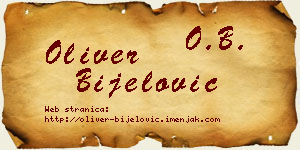 Oliver Bijelović vizit kartica
